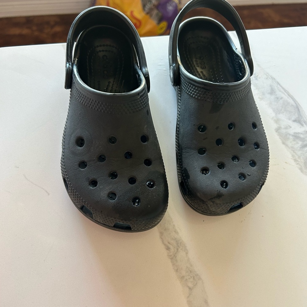 CROCS Kids' Black Slip-On Sandals